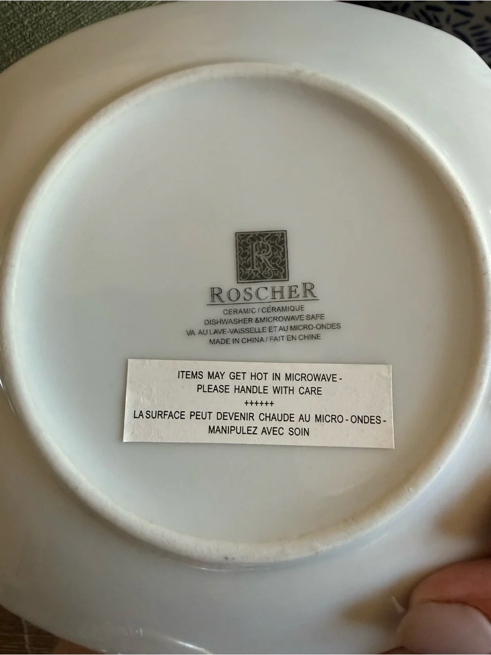 Set of 4 Roscher Ceramic Square Plates - 